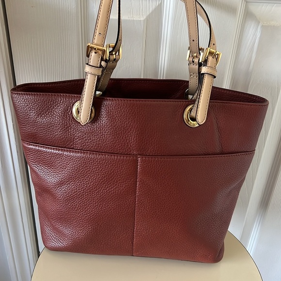Michael Kors Burgundy Leather Tote - Picture 3 of 5